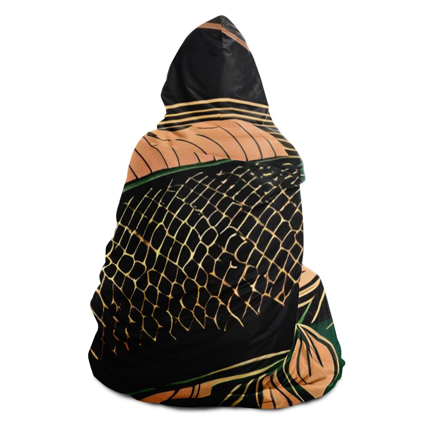 Premium Hooded Sherpa Fishing Blanket - Steampunk fish