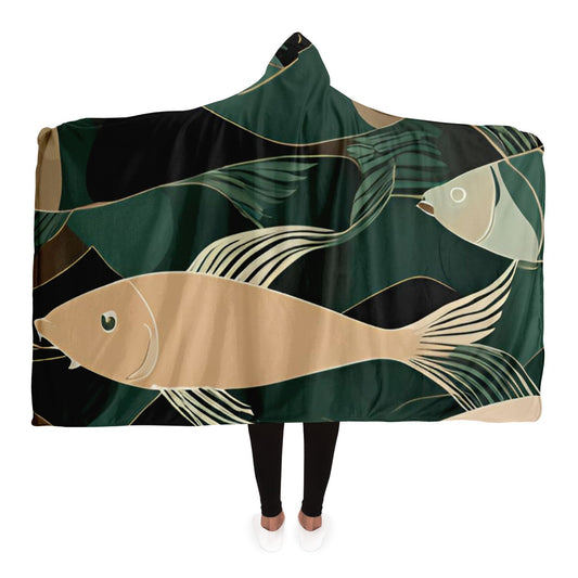 Premium Hooded Sherpa Fishing Blanket - Gone Fishing