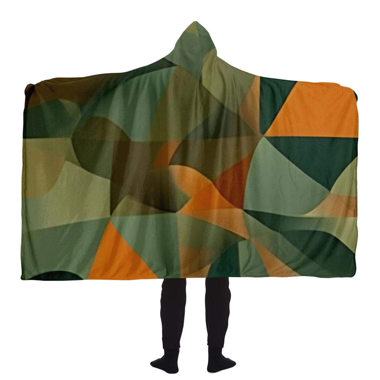 Premium Hooded Sherpa Fishing Blanket - Go Green